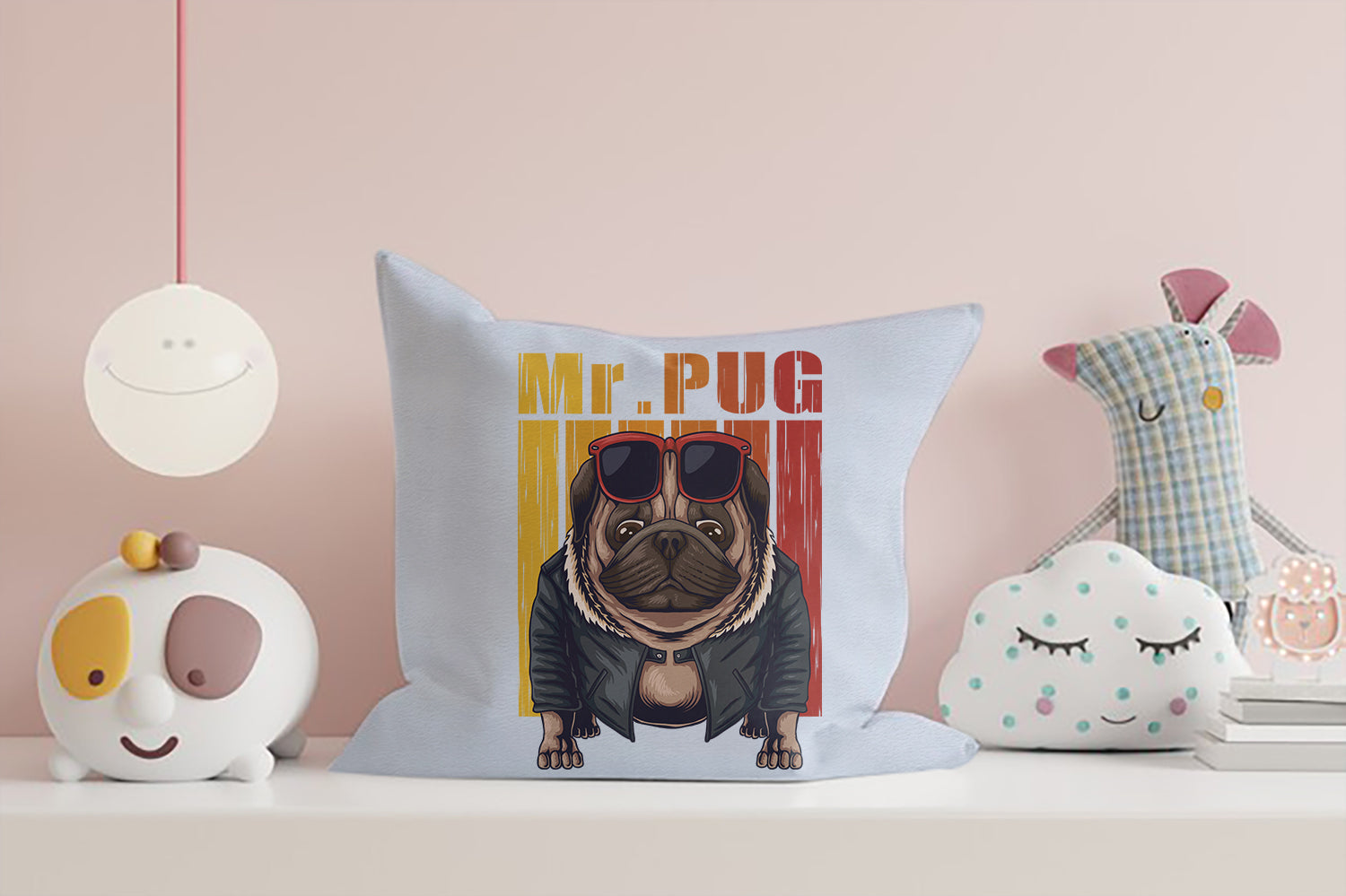 Cool Pug Dog Pillow Cover Full 3D Print, Personalized Dog Pillowcase, Pillow Cover 16″X16”, Decorative Home