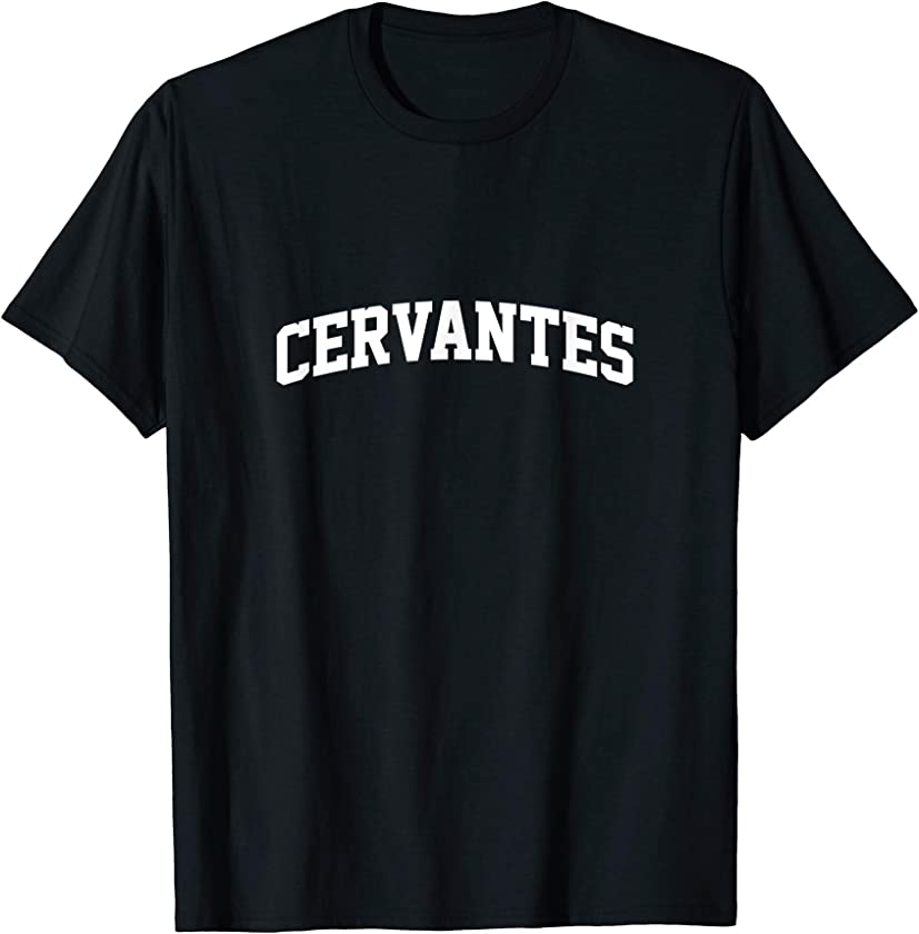 Cervantes Name Family Vintage Retro Sport Arch Funny T-Shirt