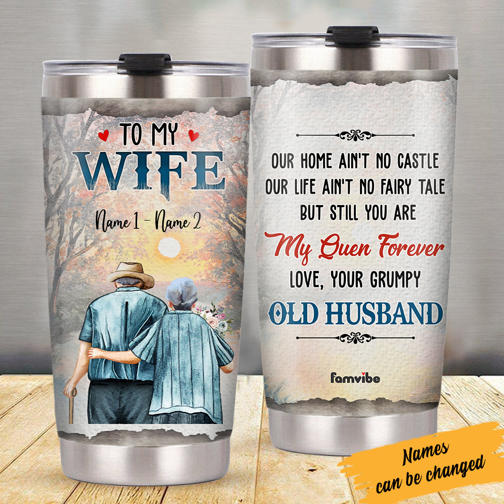 Personalized Couple Grumpy Old Husband Steel Tumbler Ag176 30O57