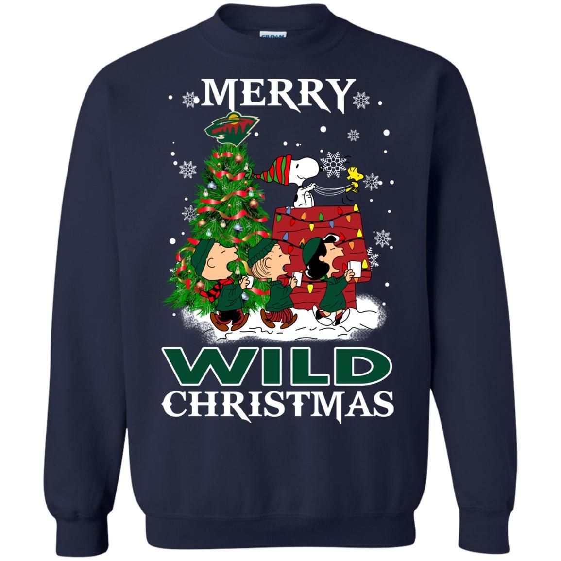 2795 Usd Merry Minnesota Wild Christmas Snoopy Ugly Sweater Style Shirts Merry Mi