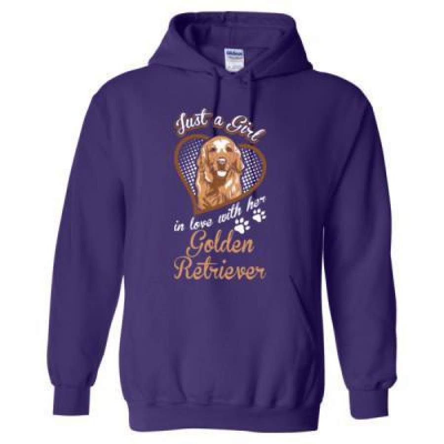 AGR Just A Girl In Love With Her Golden Retriever Dog – Heavy Blend™ Hooded Sweatshirt