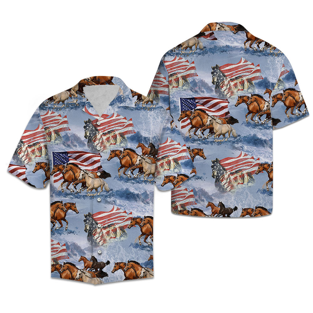 Horse Usa Flag Hawaii Shirt Personalizedwitch For Lover Ha90278