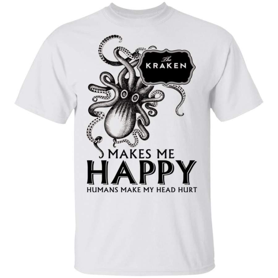 Kraken Makes Me Happy T-shirt Rum Tee