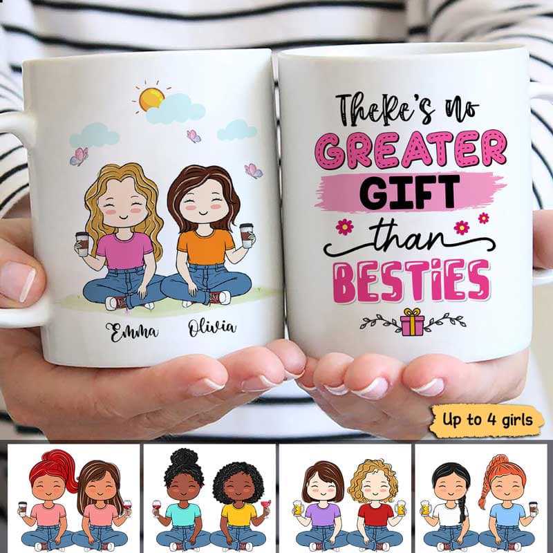 No Greater Gift Than Sisters Besties Personalized Mug