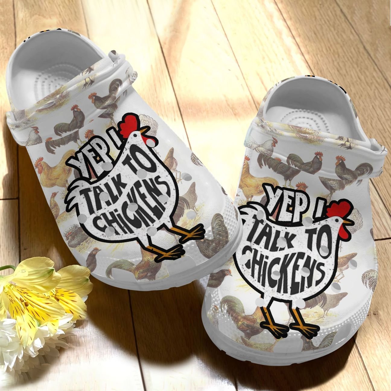 Chicken Personalize Clog, Custom Name, Text, Fashion Style For Women, Men, Kid, Print 3D Yep I Can Do It