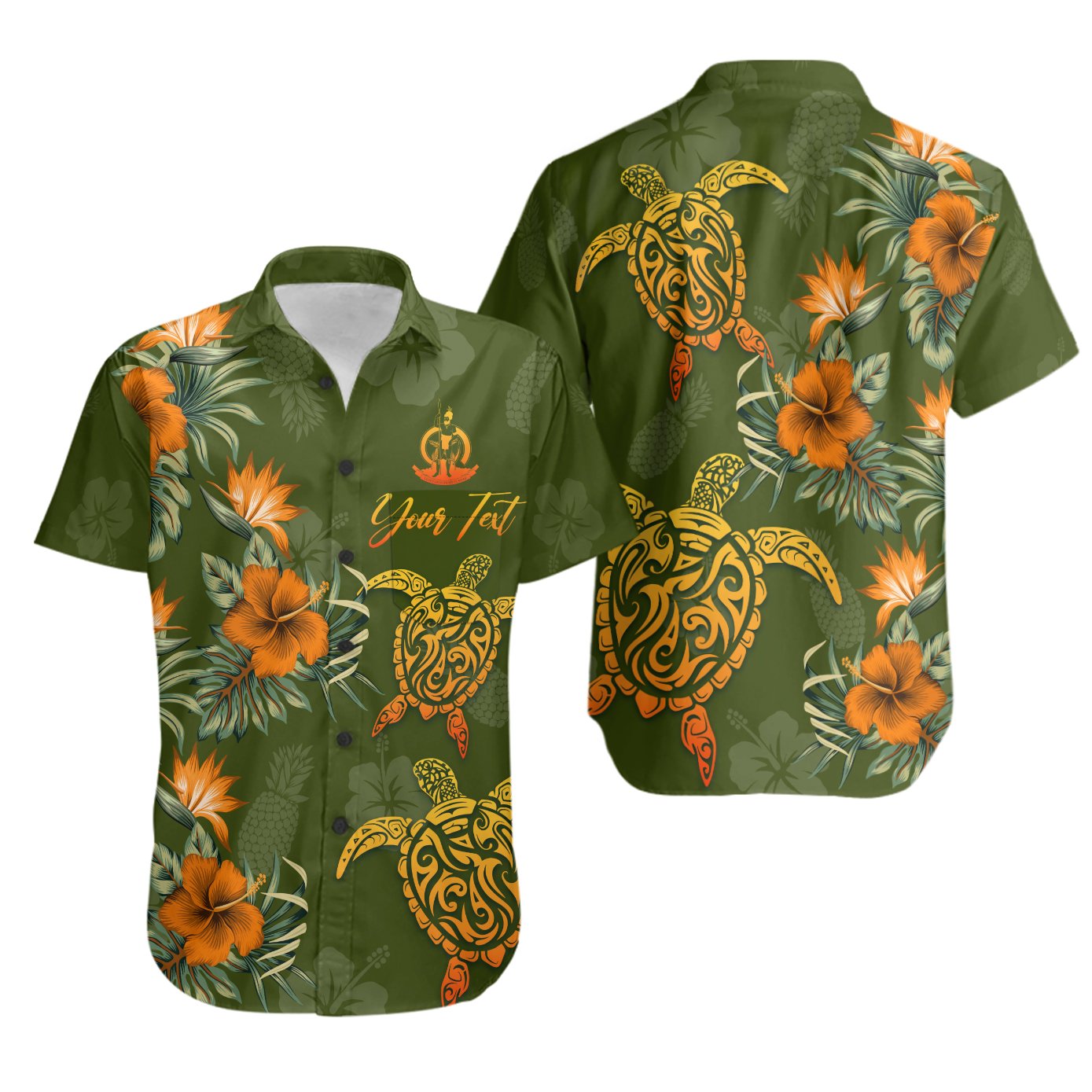 Vanuatu Polynesian Custom Personalised Shirt – Tropical Summer – BN12