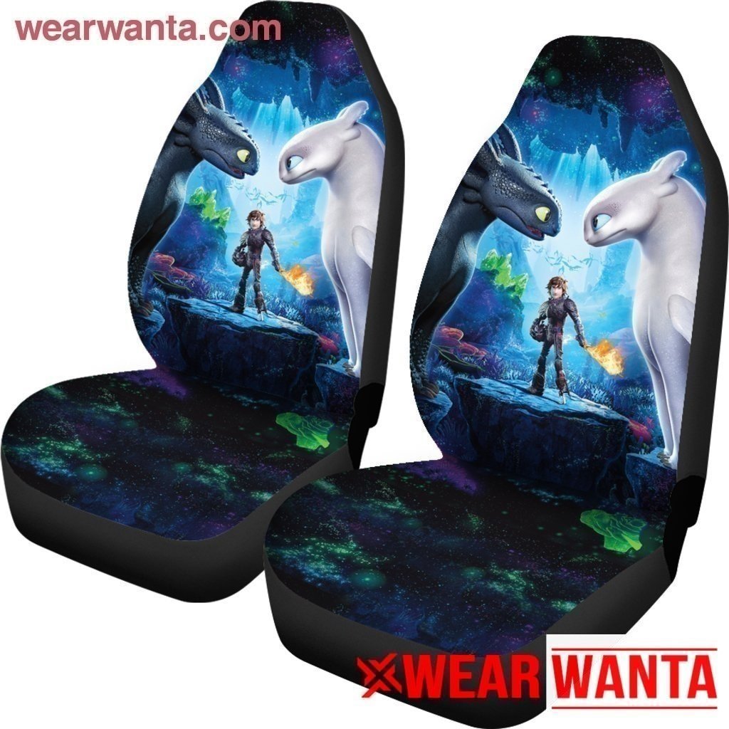 Toothless & The Light Fury How To Train Your Dragon Car Seat Covers Pinkato Store