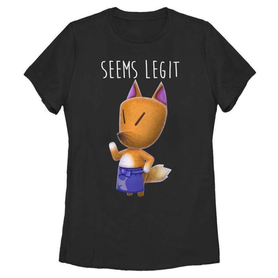 Seems Legit – Animal Crossing Nintendo Women’s T-Shirt, Black