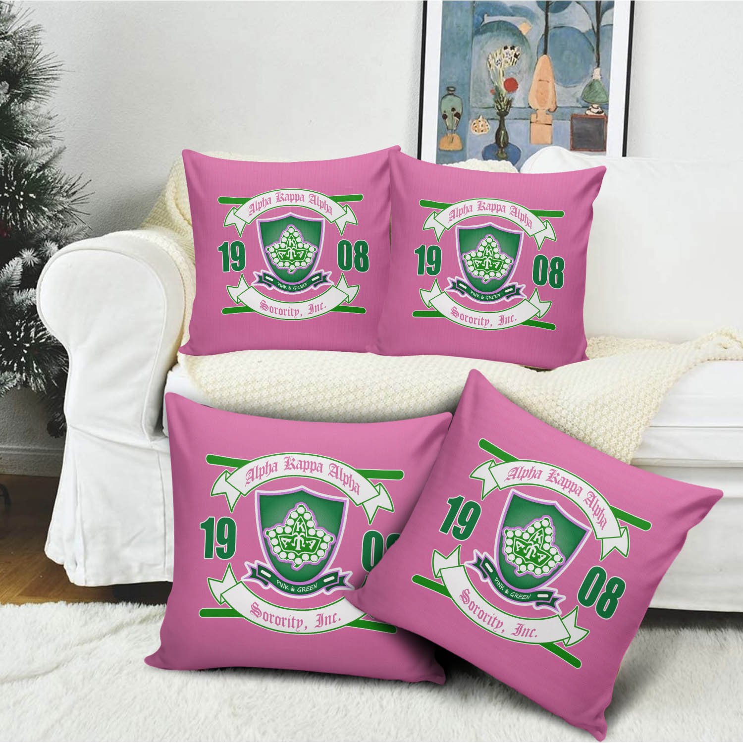 Alpha Kappa Alpha Aka 1908 3D Pillow Case