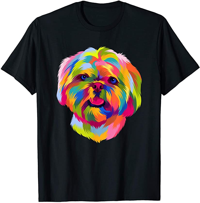 Pop Art Shih Tzu Cute Puppy Owner Gift Men Women Dog Lover T-Shirt