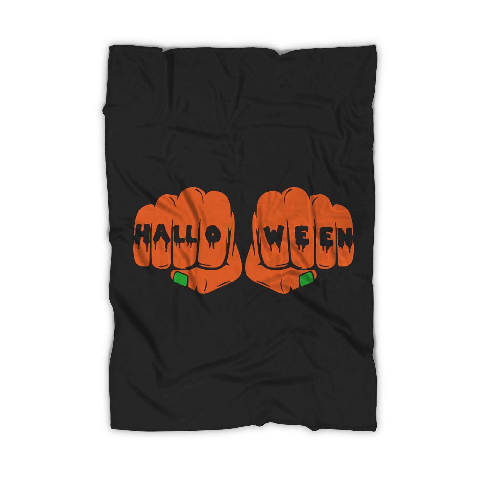 Halloween Tattoo Fingers Pumpkin Blanket