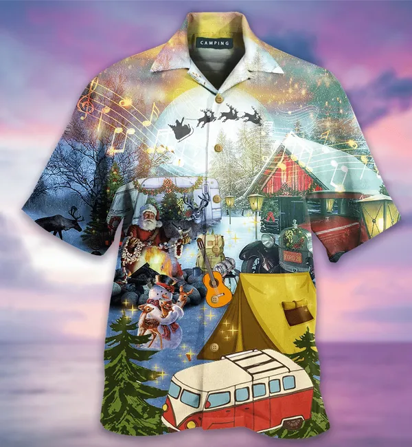 Camping At Christmas Hawaii Shirt For Men And Women Ha3758