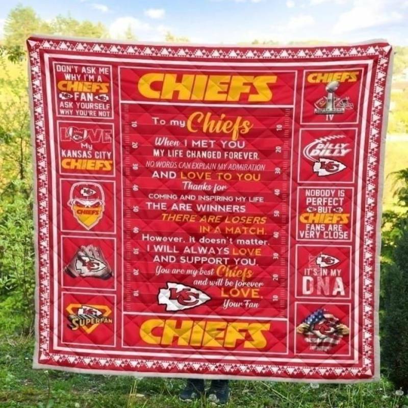 To My Kansas City Chiefs Quilt Blanket Football Fan Gift Idea MN09