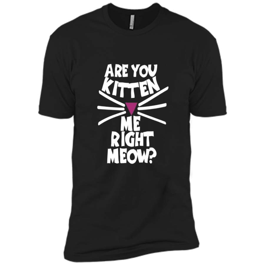 Are you kitten me right meow shirt funny cat people humor t-shirt