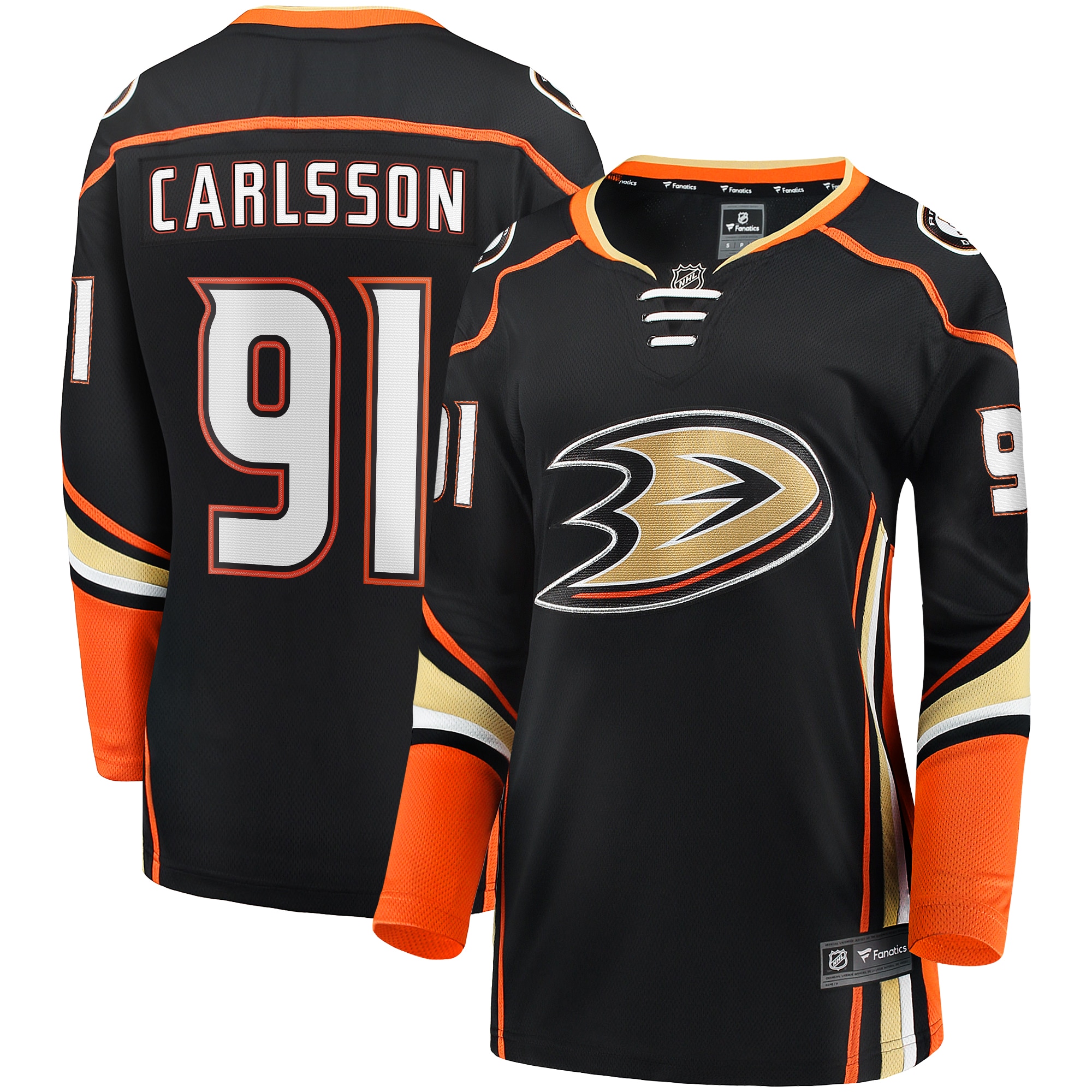 Women's Anaheim Ducks Leo Carlsson Black Home Breakaway Player Jersey