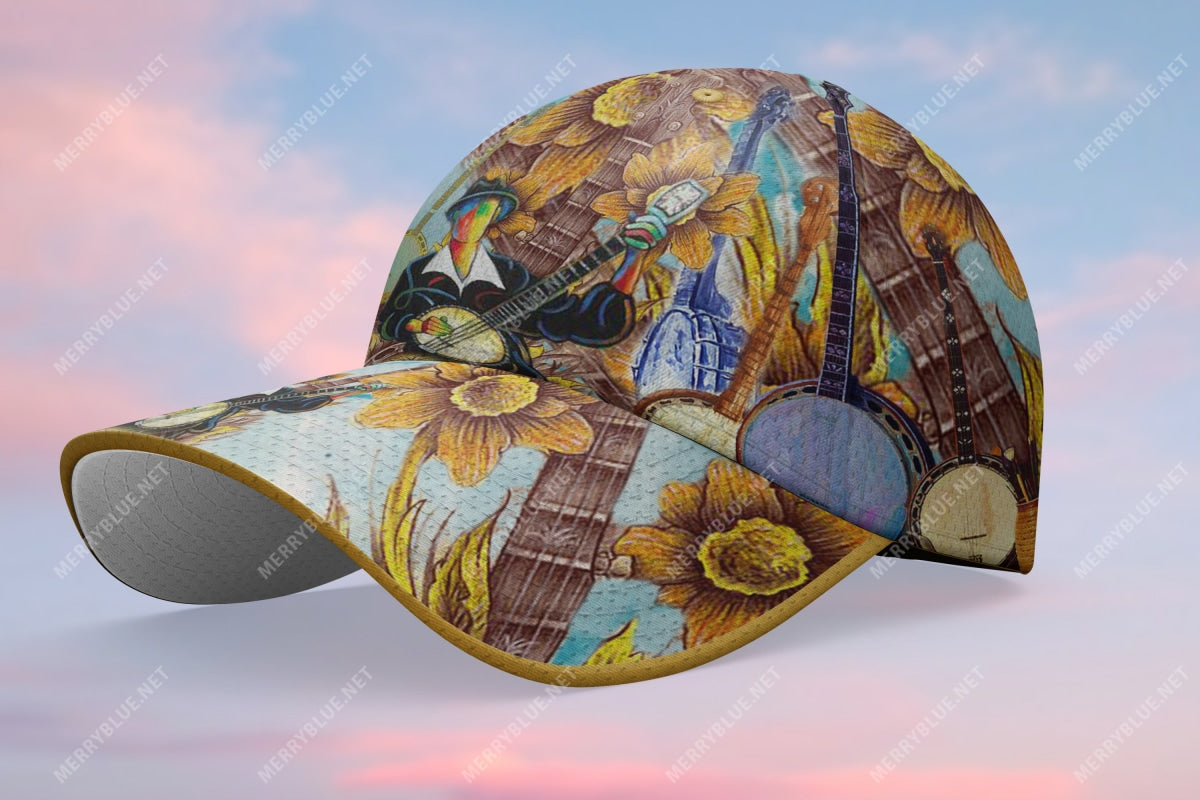 Cheerful Melodies From Banjo Unisex Hawaii Cap Ha31230