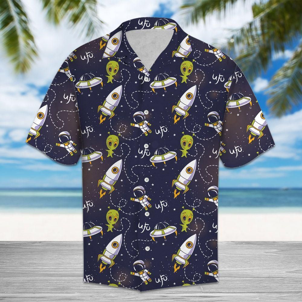 Amazing Ufo Aloha Hawaiian Shirt Colorful Short Sleeve Summer Beach Casual Shirt For Men And Women