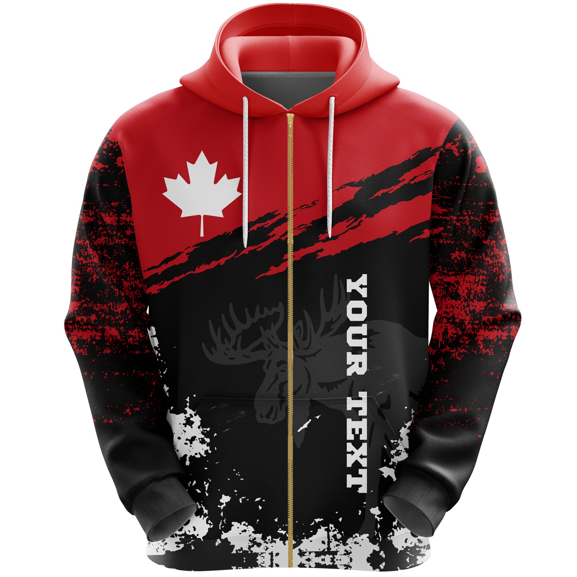 Canada Zip Hoodie Customized K13