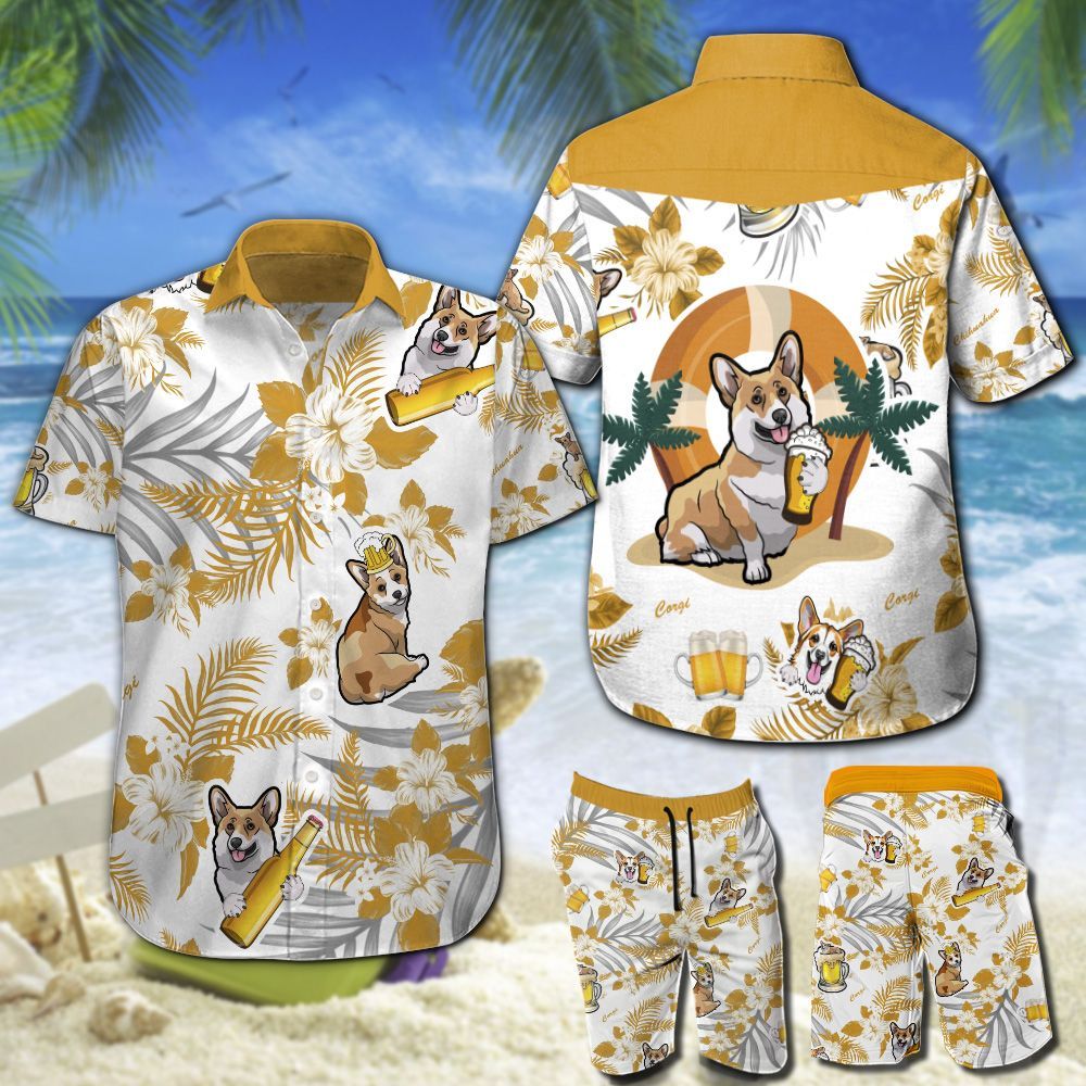 Corgi Beer Hawaii Shirt 202 Ha97698