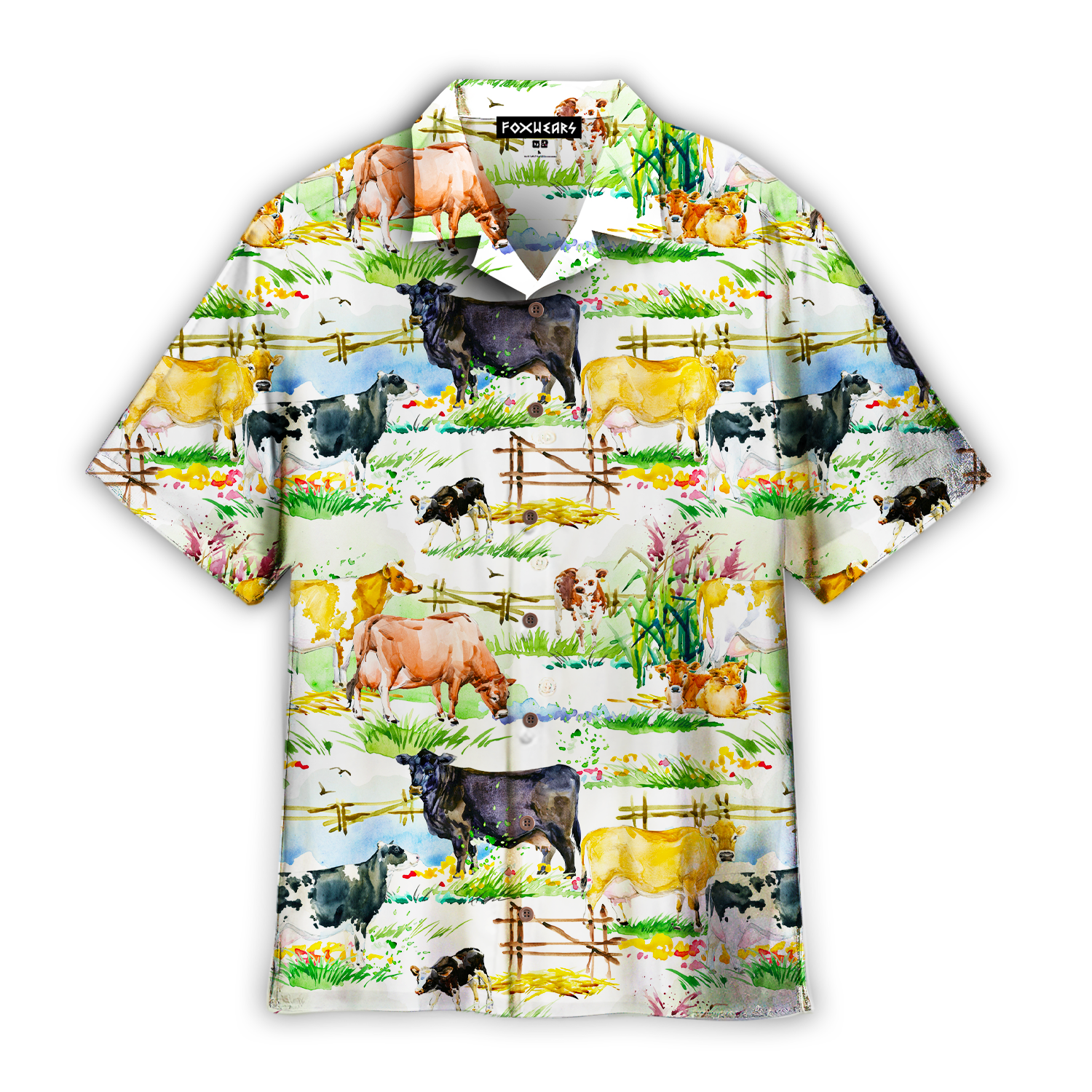 Vintage Dairy Cows On Glade Aloha Hawaii Shirts For Men Women Ha27920