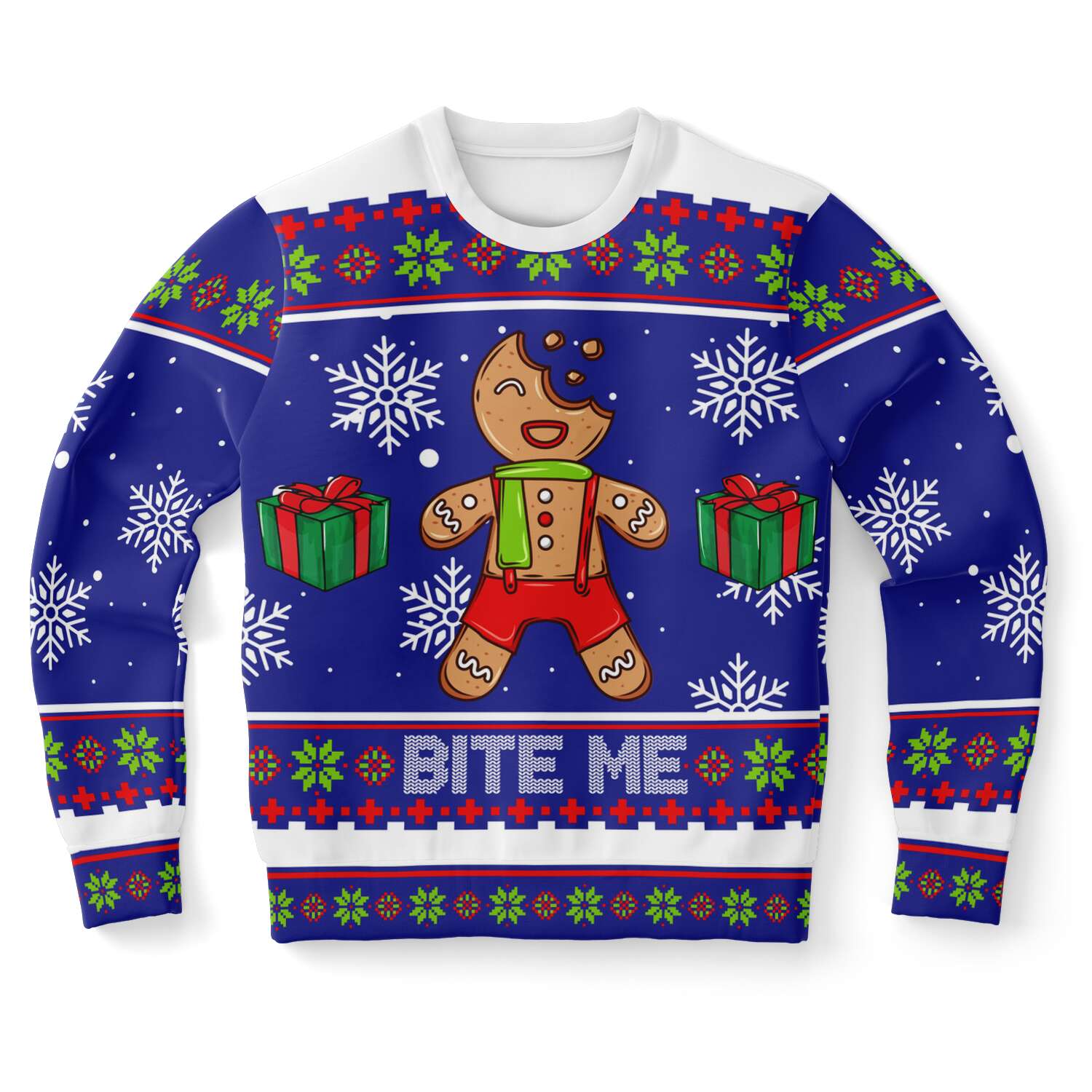 Bite Me Gingerbread Ugly Christmas Sweater