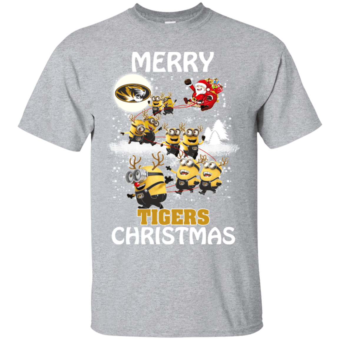 Buy Missouri Tigers Ugly Christmas Sweaters Minions Santa Claus Merry Christmas Ultra Cotton T-Shirt