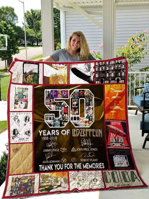 50 Years Of Led Zeppelin Quilt Blanket Th0507