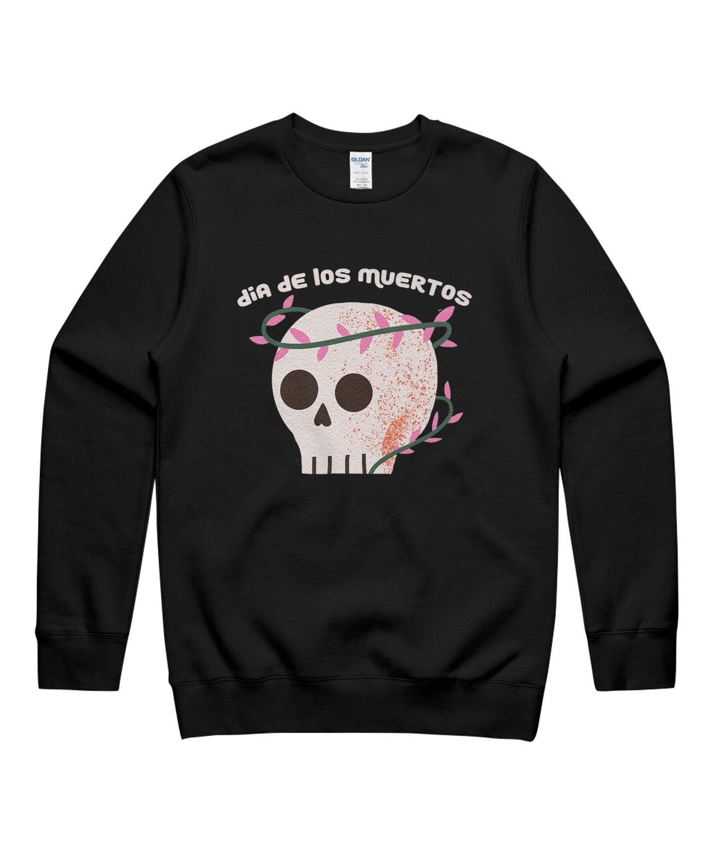 Unique Pretty Sugar Skull Day Of The Dead Dia De Los Muertos Unisex Crewneck Sweatshirt