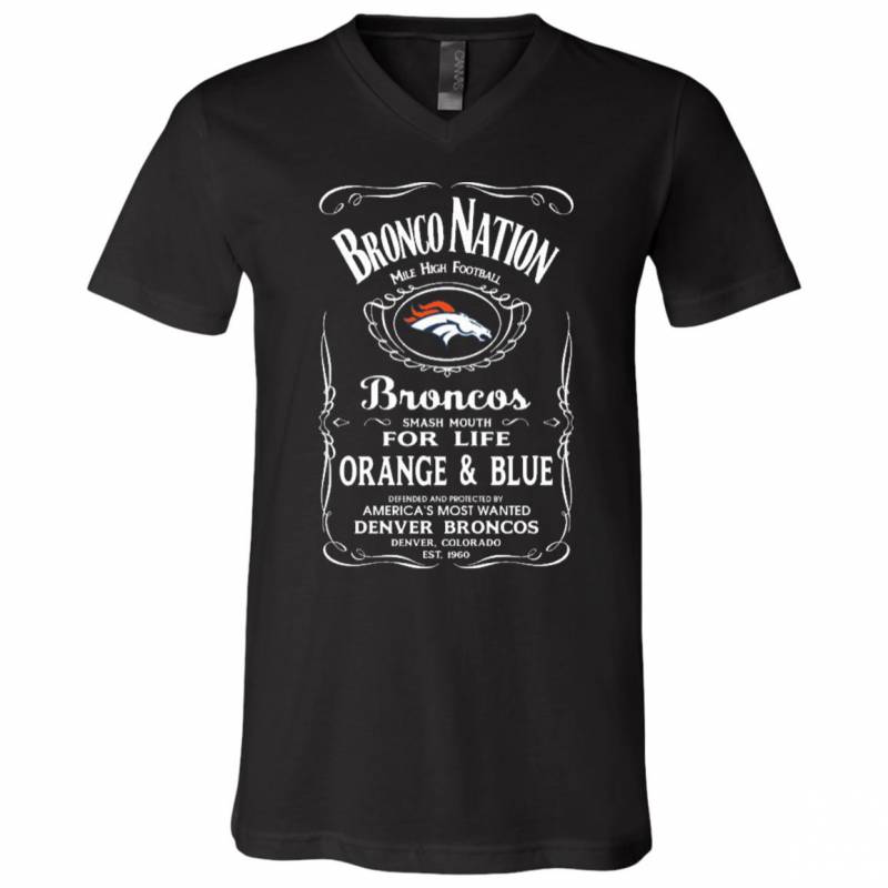 BRONCO NATION MILE HIGH FOOTBALL DENVER BRONCOS SLOGAN SHIRTS