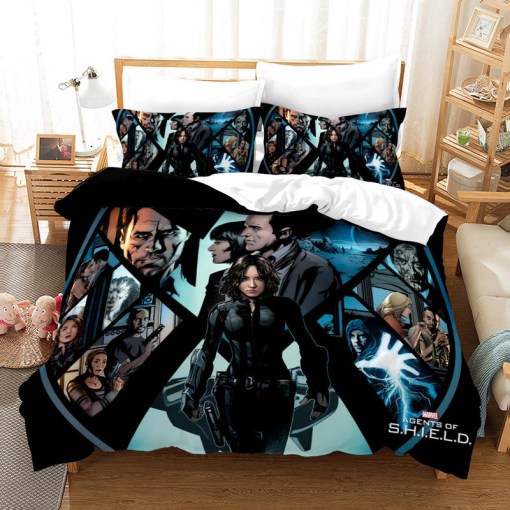 Agents Of S H I E L D 4 Duvet Cover Pillowcase Home Decor 3D Bedding Set