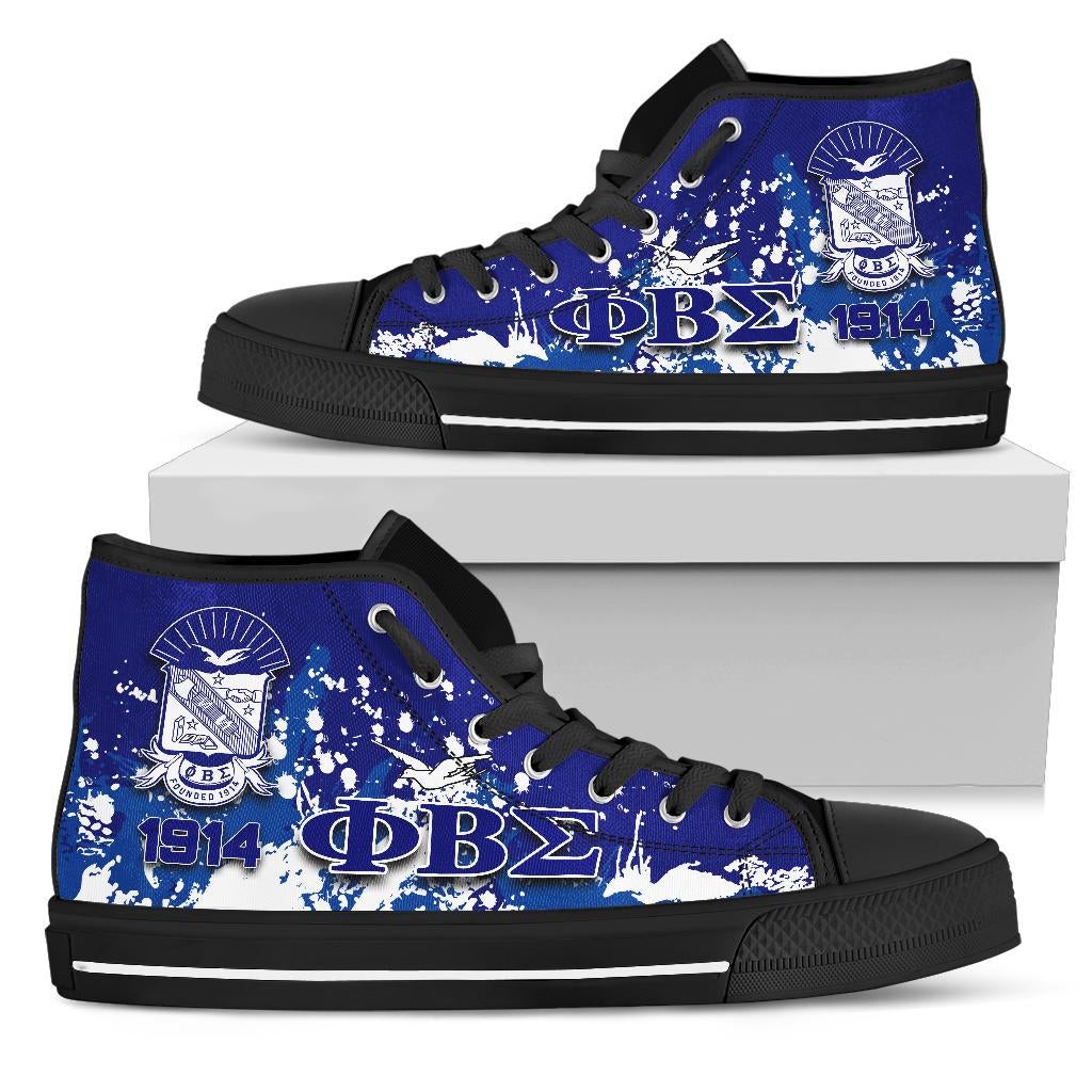 Wonder Print Footwear – Phi Beta Sigma High Top – Spaint Style Lt10