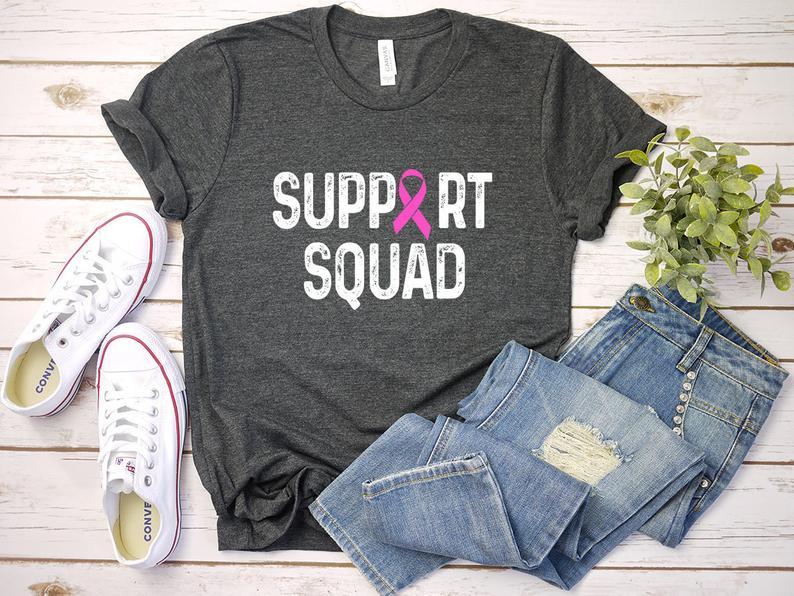 Breast Cancer Warrior Support Squad Shirt, Breast Cancer Awareness Shirt, Breast Cancer Awareness In October Apparel & Gifts