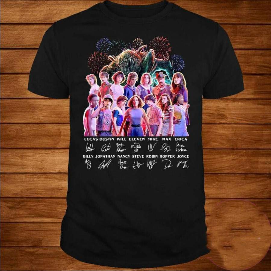 Stranger Things Season 3 Characters Signatures T Shirt Dianaclothing