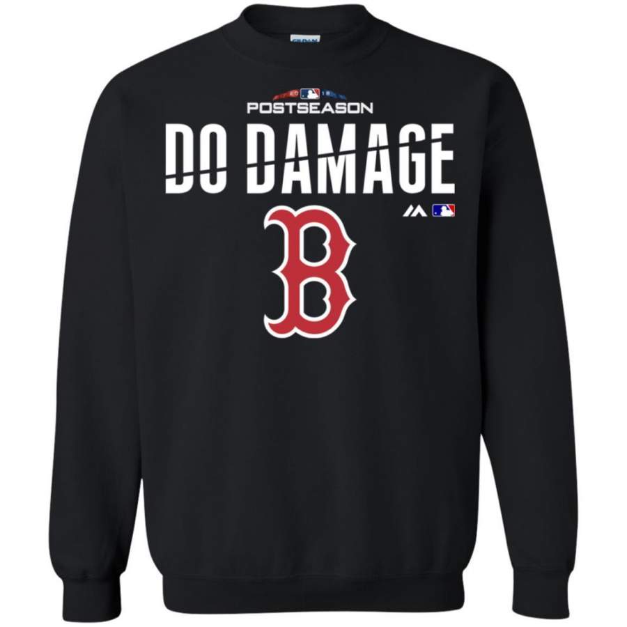 AGR Red sox do damage t-shirt G180 Gildan Crewneck Pullover Sweatshirt  8 oz.