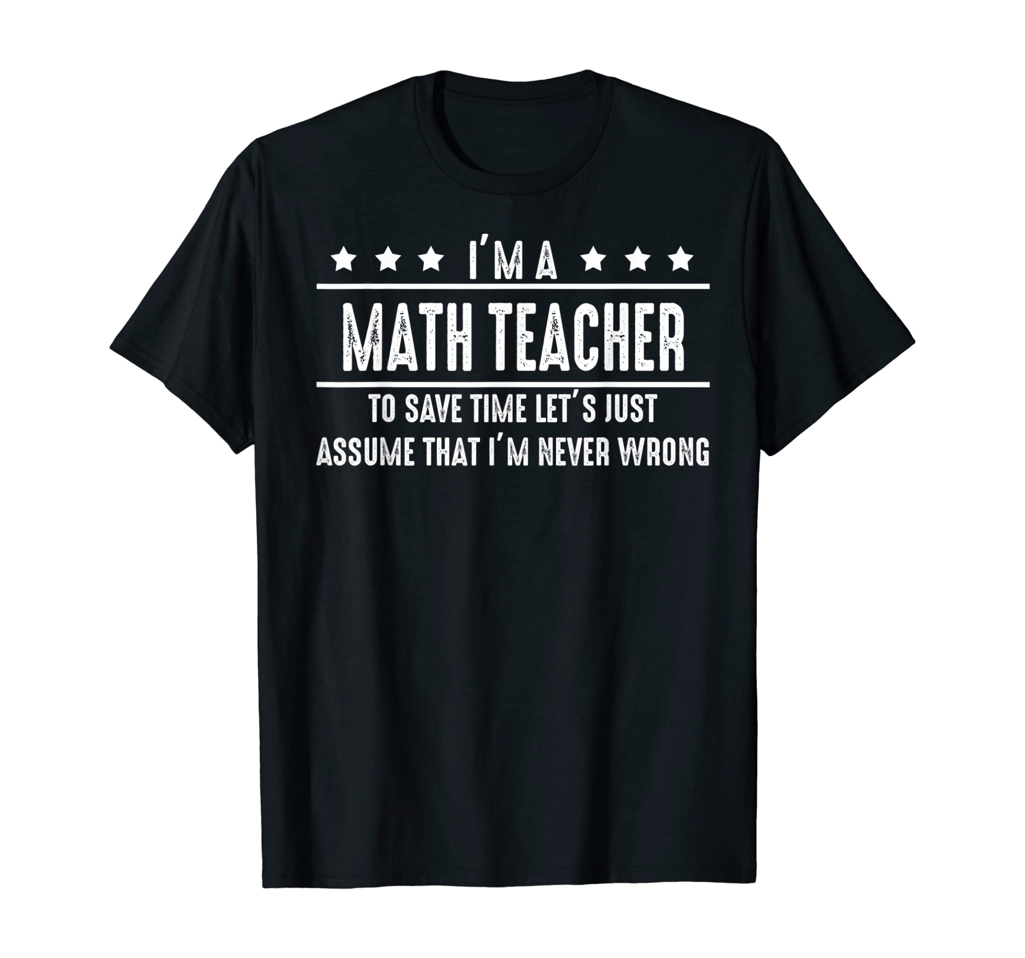 Math Teacher Never Wrong – Math Teacher Shirt Gift