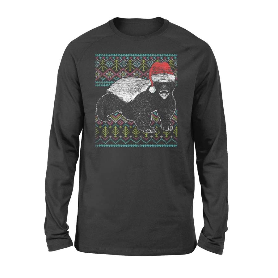 Ugly Christmas Honey Badger T Shirt – Standard Long Sleeve