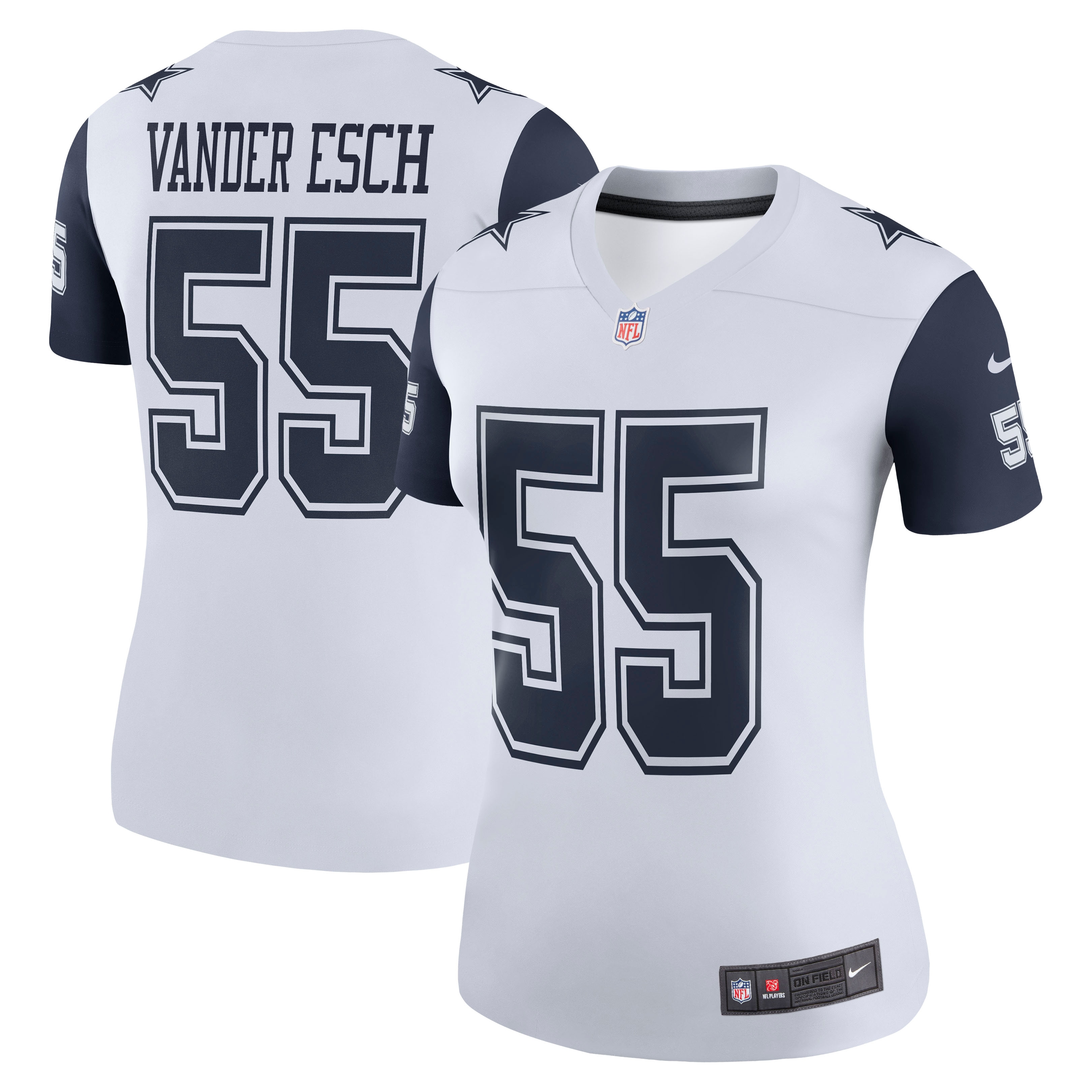 Women’s Dallas Cowboys Leighton Vander Esch White Color Rush Legend Player Jersey