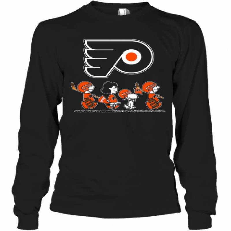 The Peanuts Philadelphia Flyers Hockey Logo Long Sleeve T-Shirt