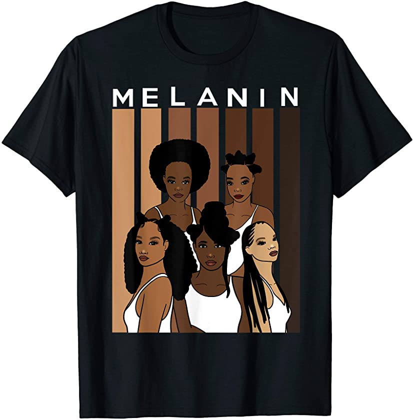 Oheneba: Melanin Shades Women Black Queen Afro Pride Gift T-Shirt