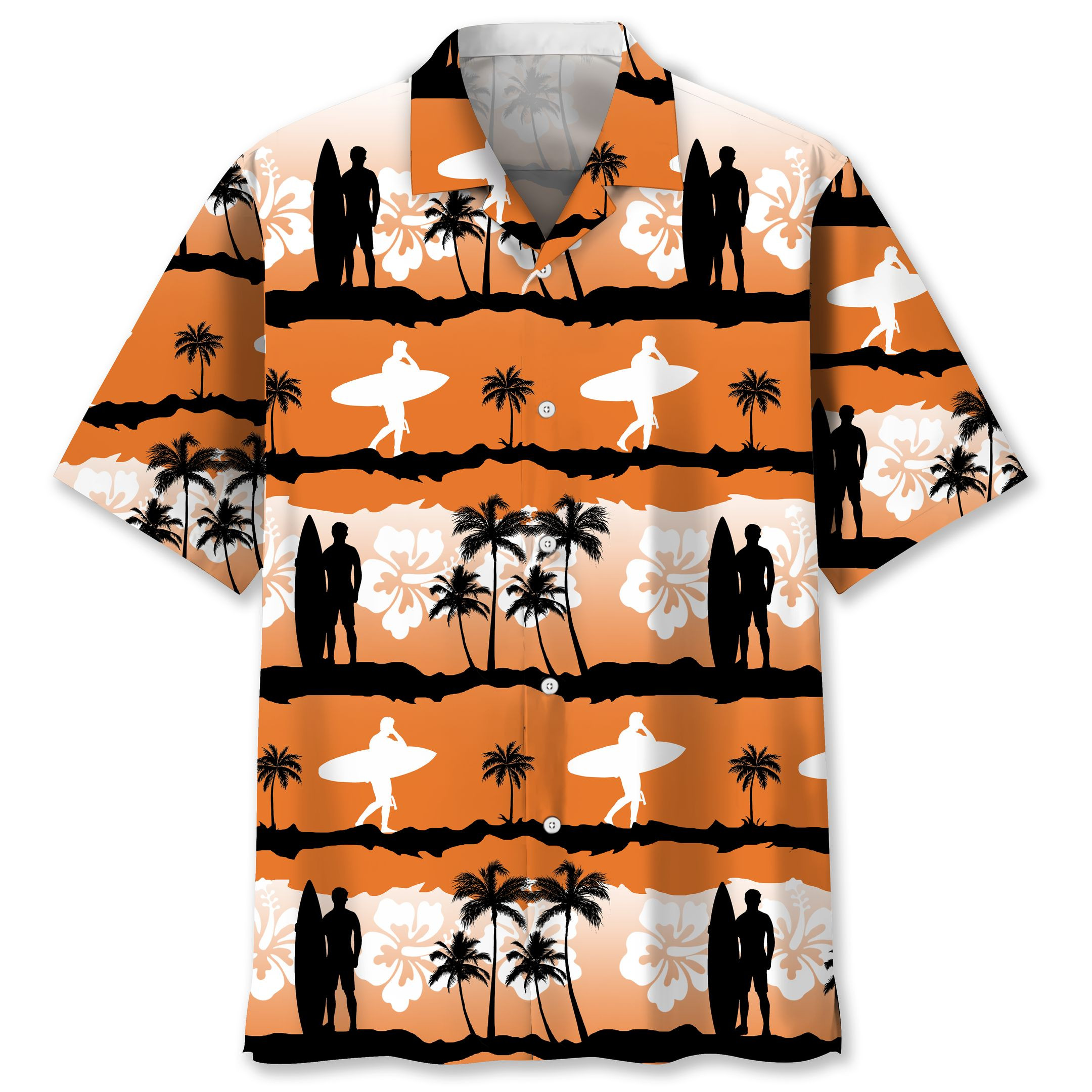 Surfing Sunset Hawaiian Shirt Ha98145