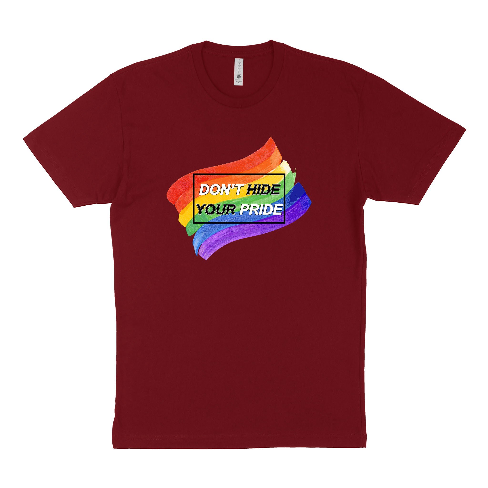 LGBT Unisex’s Graphic Tees, LGBT Fashion Designs, Graphic Unisex T-Shirt, Husband Wife Personalized Gifts, Don’t Hide Your Pride Next Level 3600 Unisex T-Shirt