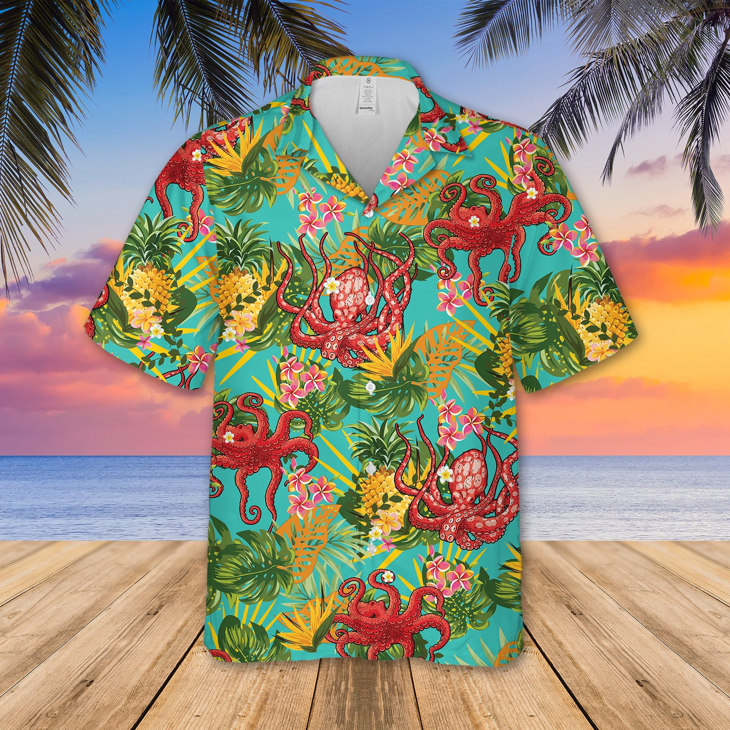 Octopus Hawaii Beach Shirt 01 Ha78612