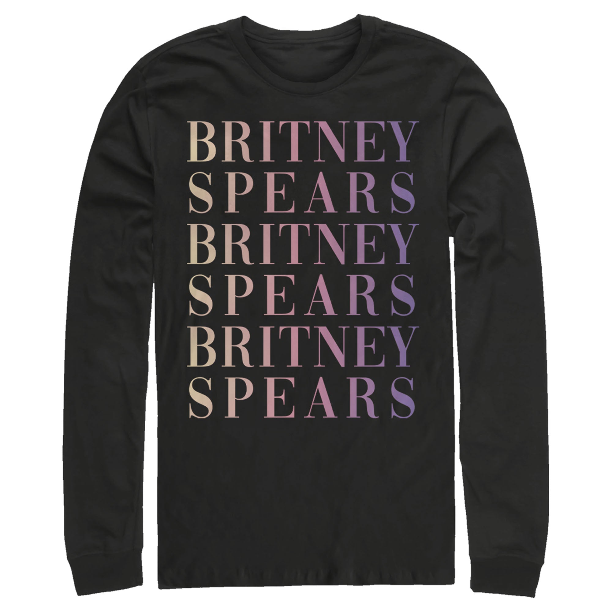 Britney Spears Men’S Name Stack  Long Sleeve Shirt