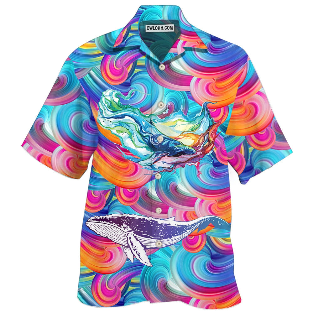 Whale Colorful Cool – Hawaiian Shirt  – Owl Ohh