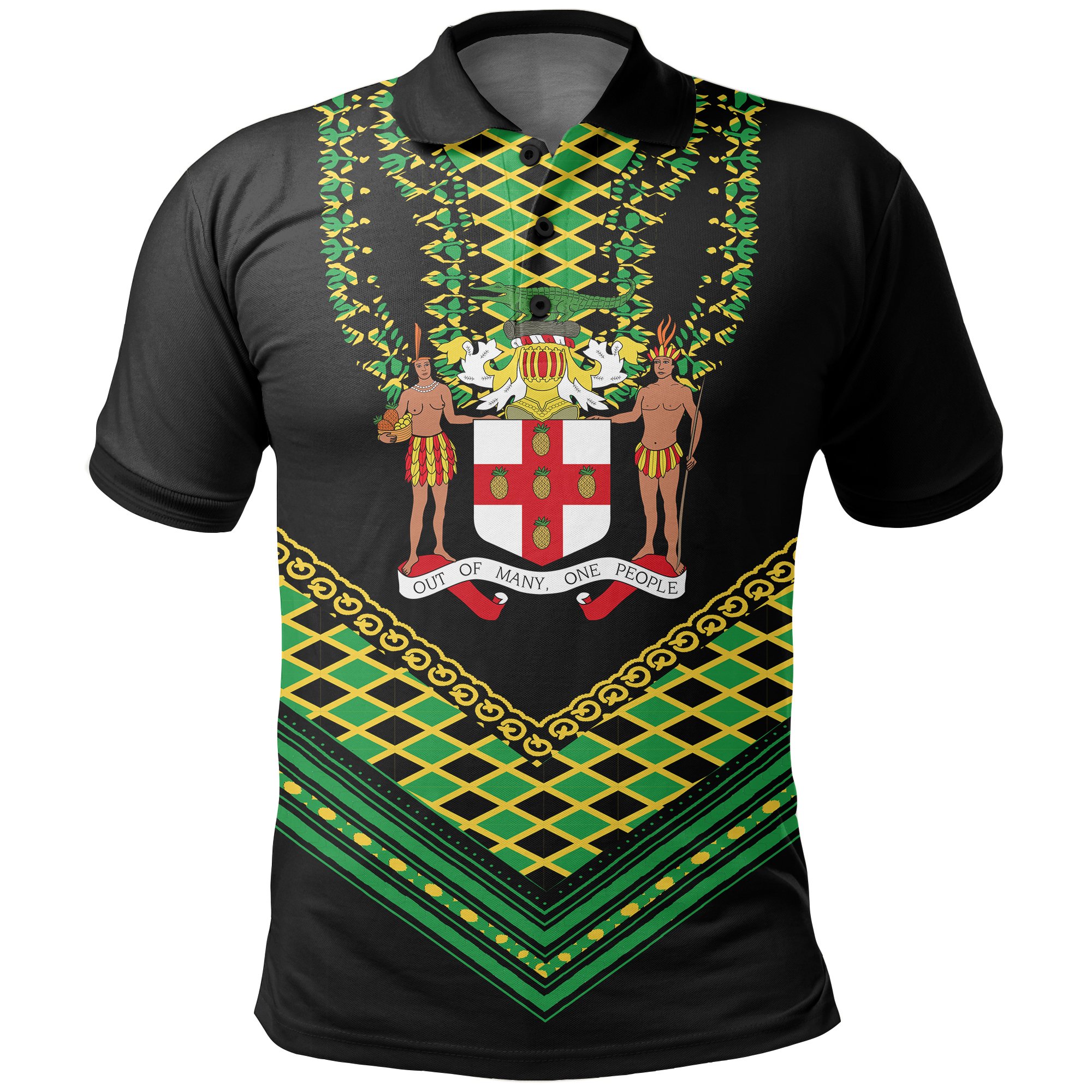 Jamaican Dashiki Polo Shirt K5