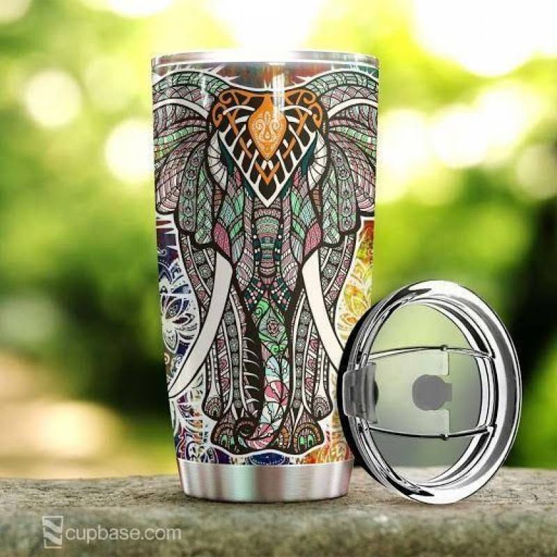 Artsyhomes [Tumbler] Mandela Elephant Tumbler 2598