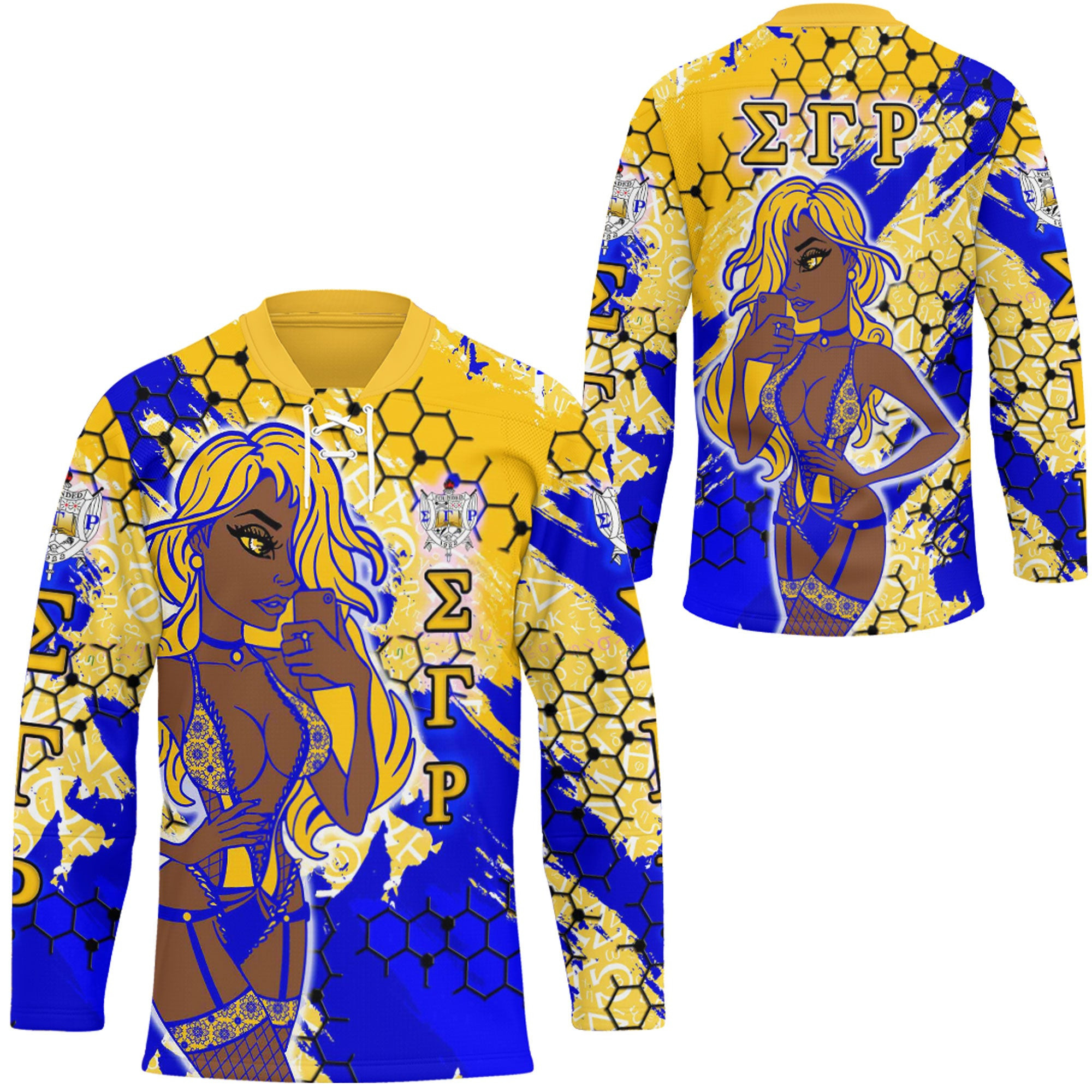 Africa Zone Clothing – Sigma Gamma Rho Sorority Special Girl Hockey Jersey A35