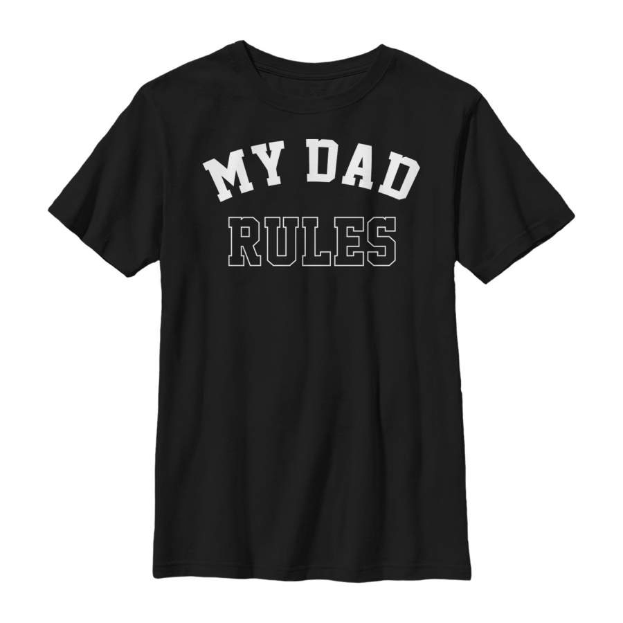 Lost Gods Boy’s Father’s Day Dad Rules  T Shirt