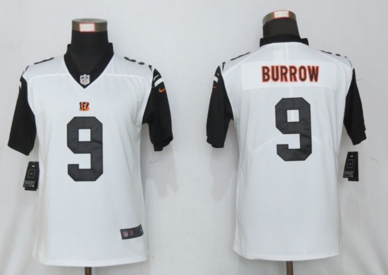 Cincinnati Bengals Joe Burrow #9 NFL 2020 White Jersey