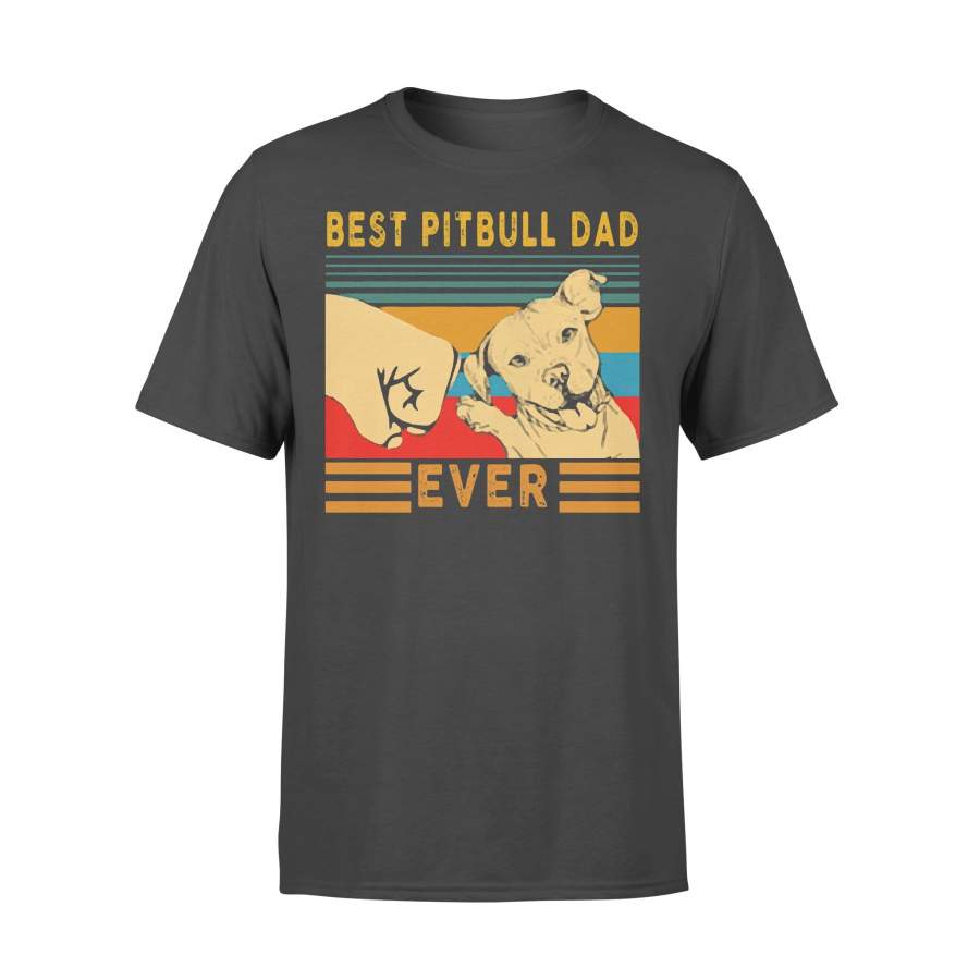 Best Pitbull Dad Ever Vintage T-shirt